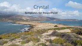  Presentation with coastal - Amazing slide deck having south-coastal-landscape-on-creete backdrop and a light blue colored foreground