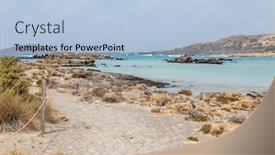  Presentation with coastal - Cool new presentation with south-coastal-landscape-on-creete backdrop and a light blue colored foreground