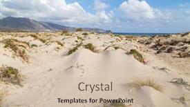  Presentation with coastal - Audience pleasing PPT theme consisting of south-coastal-landscape-on-creete backdrop and a soft green colored foreground