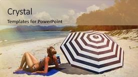  Presentation with doors to beach scene - Slides featuring south east asia - beach scene langkawi island malayisa background and a coral colored foreground