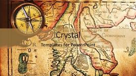  Presentation with old map - Cool new PPT theme with south east asia - beautiful old brass compass backdrop and a yellow colored foreground