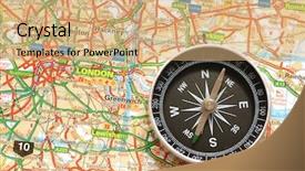  Presentation with compass map - Cool new PPT theme with south east asia - compass over the map backdrop and a coral colored foreground