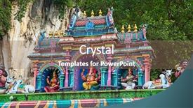  Presentation with kuala lumpur - Audience pleasing PPT layouts consisting of south east asia - famous batu caves shrine near backdrop and a violet colored foreground
