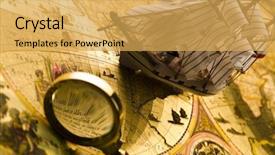  Presentation with ship - Beautiful presentation featuring south east asia - ship compass backdrop and a yellow colored foreground