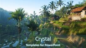  Presentation with rice fields - Amazing PPT layouts having south east asia - terrace rice fields in morning backdrop and a ocean colored foreground