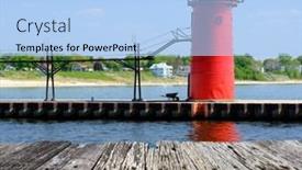  Presentation with lighthouse - PPT theme enhanced with south-haven-lighthouse-built background and a light blue colored foreground