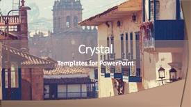  Presentation with indian culture - PPT layouts featuring south indian culture - beautiful famous cusco city background and a coral colored foreground