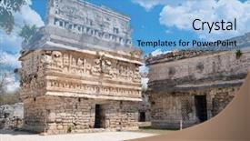  Presentation with mexico city - Presentation design consisting of south indian culture - temple with elaborate carvings background and a light blue colored foreground