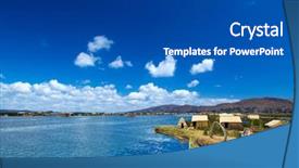  Presentation with south indian culture - Cool new PPT theme with south indian culture - totora boat on the titicaca backdrop and a dark gray colored foreground