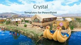  Presentation with indian culture - Cool new presentation design with south indian culture - totora boat on the titicaca backdrop and a sky blue colored foreground