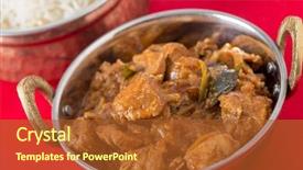  Presentation with chicken curry - Beautiful presentation featuring south indian food - chicken malabar curry backdrop and a  colored foreground