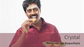  Presentation with indian - Colorful PPT theme enhanced with south-indian-man-having-vada backdrop and a violet colored foreground