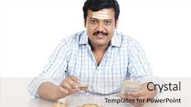  Presentation with indian - Cool new presentation design with south indian man holding money backdrop and a soft green colored foreground