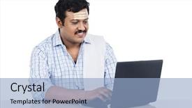  Presentation with south indian culture - Presentation enhanced with south indian man using background and a light blue colored foreground