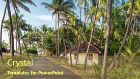  Presentation with rural india - Beautiful PPT layouts featuring south-indian-rural-landscape backdrop and a coral colored foreground