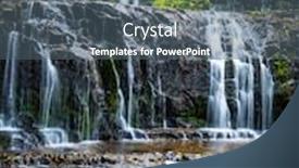  Presentation with waterfalls - Slide deck consisting of south-island-new-zealand-picturesque background and a ocean colored foreground