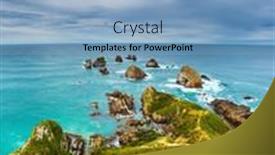  Presentation with pacific island - Presentation theme consisting of south-island-new-zealand background and a light blue colored foreground