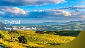  Presentation with route - PPT theme having south-island-of-new-zealand background and a teal colored foreground