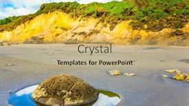  Presentation with new zealand - Slide set having south-island-of-new-zealand background and a yellow colored foreground