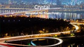  Presentation with city night - Cool new slides with south korea - seoul city night backdrop and a teal colored foreground