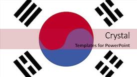  Presentation with korea flag - Presentation with south korean flag background and a crimson colored foreground