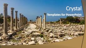  Presentation with south asia - Beautiful presentation theme featuring south lebanon middle east backdrop and a teal colored foreground