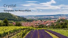  Presentation with czech republic - Amazing slides having south-moravian-town-of-mikulov backdrop and a light blue colored foreground