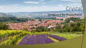  Presentation with czech republic - Slides featuring south-moravian-town-of-mikulov background and a light blue colored foreground