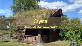  Presentation with farming - Theme with south norway ancient farming background and a violet colored foreground