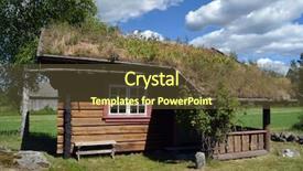  Presentation with farming - Slides featuring south norway ancient farming background and a tawny brown colored foreground