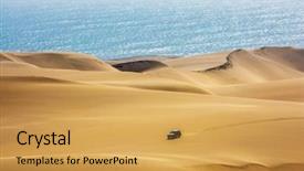  Presentation with sand dunes - Amazing presentation theme having south of africa fantastic jeep backdrop and a yellow colored foreground