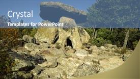  Presentation with saint - Presentation consisting of south-of-france-saint-michel background and a teal colored foreground