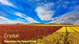  Presentation with rural tourism - Cool new presentation design with south-of-israel-spring-day backdrop and a tawny brown colored foreground