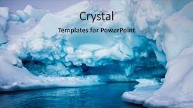  Presentation with antarctic - Cool new presentation theme with south pole - antarctic glacier in the snow backdrop and a light blue colored foreground