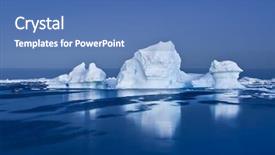  Presentation with antarctic - Beautiful presentation theme featuring south pole - antarctic glacier in the snow backdrop and a teal colored foreground