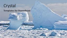  Presentation with antarctic - Audience pleasing slides consisting of south pole - antarctic iceberg in the snow backdrop and a light blue colored foreground