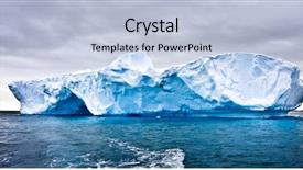  Presentation with antarctic - Slide deck with south pole - antarctic iceberg in the snow background and a light blue colored foreground