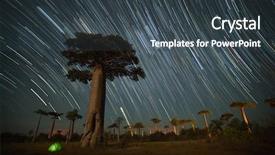  Presentation with star trails - Slide set featuring south pole - baobab and night sky background and a dark gray colored foreground