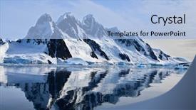  Presentation with mountains - PPT theme having south pole - beautiful snow-capped mountains background and a light blue colored foreground