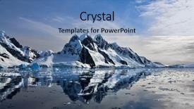  Presentation with blue ridge mountains - Presentation theme enhanced with south pole - beautiful snow-capped mountains background and a teal colored foreground