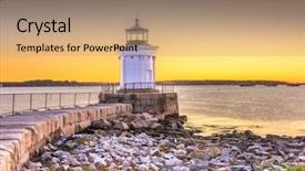  Presentation with dawn - Presentation design consisting of south portland maine usa background and a coral colored foreground
