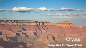  Presentation with grand canyon - Presentation design consisting of south-rim-of-the-grand background and a coral colored foreground
