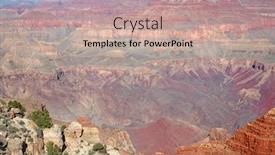  Presentation with grand canyon - Slide set with south-rim-of-the-grand background and a coral colored foreground
