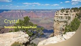  Presentation with grand canyon - PPT theme featuring south-rim-of-the-grand background and a tawny brown colored foreground