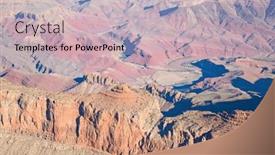  Presentation with grand canyon - Slides consisting of south-rim-of-the-grand background and a soft green colored foreground