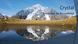  Presentation with mont blanc - Cool new presentation theme with south side of mont blanc backdrop and a light blue colored foreground