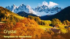  Presentation with misty - Amazing slide deck having south tyrol italy beauty world backdrop and a tawny brown colored foreground