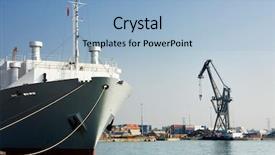  Presentation with marine industry - Audience pleasing slide deck consisting of marine industry - ship in port southampton uk backdrop and a light blue colored foreground