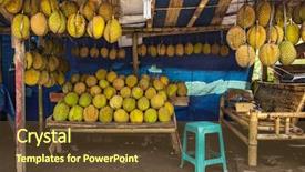  Presentation with people street - PPT theme consisting of southeast asia as the king background and a tawny brown colored foreground