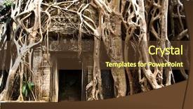  Presentation with cambodia - Presentation theme featuring southeast asian nations - angkor wat temple cambodia background and a tawny brown colored foreground